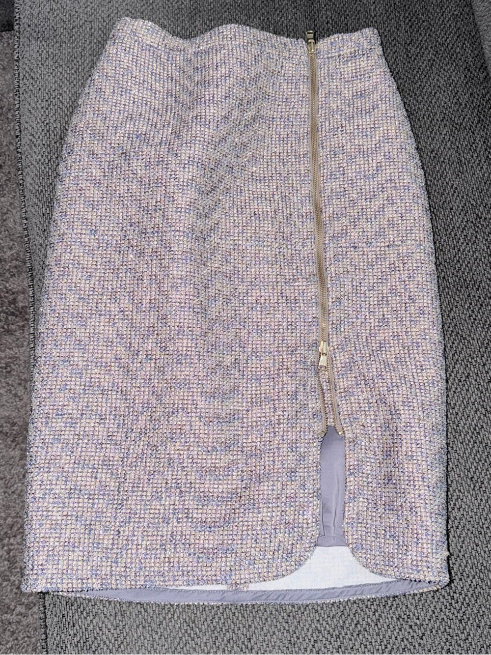 Women’s Tweed Pencil Skirt with Front Zip